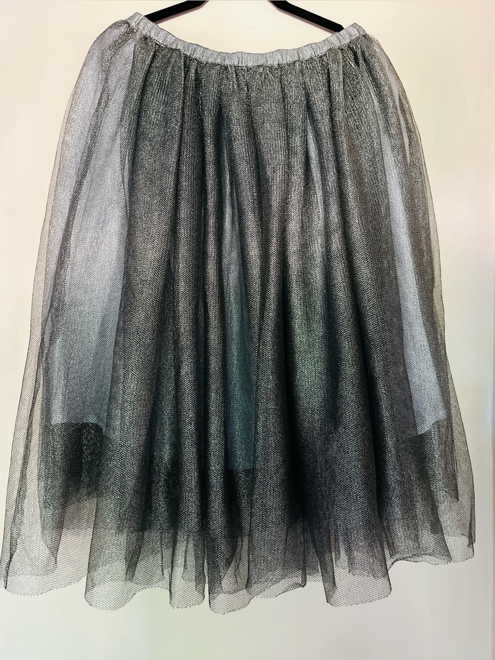 J Crew Collection Silver Metallic Full Midi Skirt NWT ~ Fairy Glam